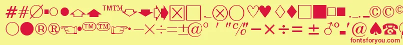 EisagonewssskRegular Font – Red Fonts on Yellow Background