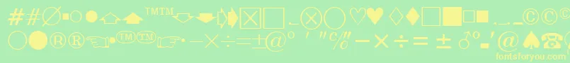 EisagonewssskRegular Font – Yellow Fonts on Green Background