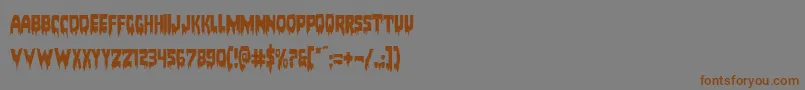 Bloodlust Font – Brown Fonts on Gray Background