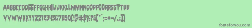 Bloodlust Font – Gray Fonts on Green Background