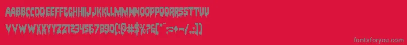 Bloodlust Font – Gray Fonts on Red Background