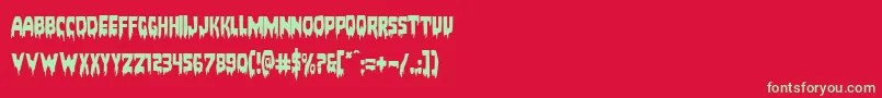 フォントBloodlust – 赤い背景に緑の文字