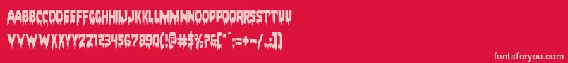 Bloodlust Font – Pink Fonts on Red Background