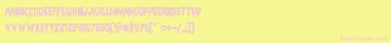 Bloodlust Font – Pink Fonts on Yellow Background
