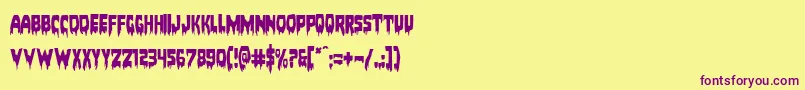 Bloodlust Font – Purple Fonts on Yellow Background