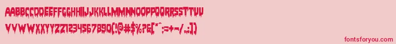 フォントBloodlust – ピンクの背景に赤い文字