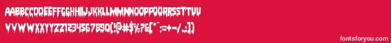 Bloodlust Font – White Fonts on Red Background