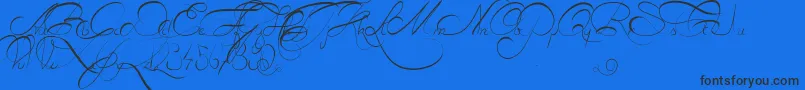 EstrelaFulguria1748 Font – Black Fonts on Blue Background