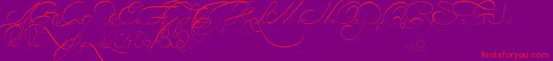 EstrelaFulguria1748-Schriftart – Rote Schriften auf violettem Hintergrund