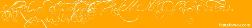 EstrelaFulguria1748 Font – White Fonts on Orange Background