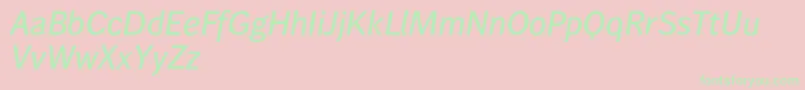 Wendelinreduced65kraeftigkursiv Font – Green Fonts on Pink Background