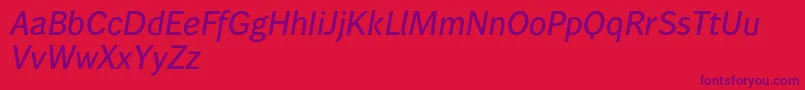 Wendelinreduced65kraeftigkursiv Font – Purple Fonts on Red Background