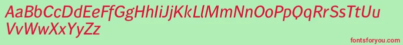 Wendelinreduced65kraeftigkursiv Font – Red Fonts on Green Background