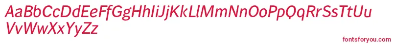 Wendelinreduced65kraeftigkursiv Font – Red Fonts on White Background