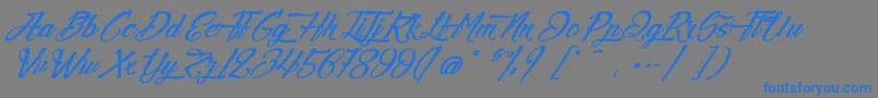 AguaDeJamaica-Schriftart – Blaue Schriften auf grauem Hintergrund