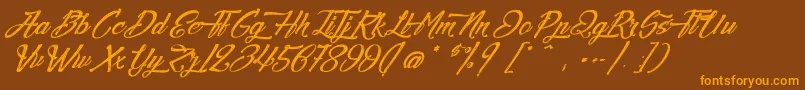 AguaDeJamaica Font – Orange Fonts on Brown Background