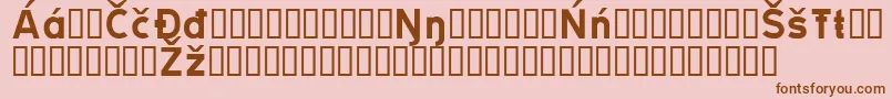 Trates-fontti – ruskeat fontit vaaleanpunaisella taustalla