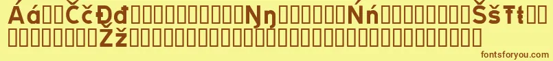 Trates-fontti – ruskeat fontit keltaisella taustalla