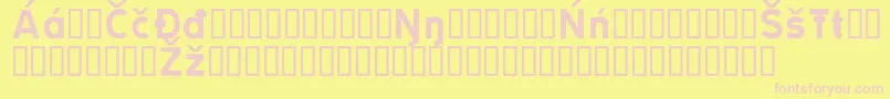 Trates Font – Pink Fonts on Yellow Background