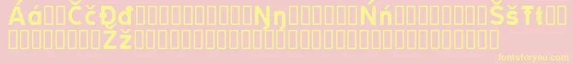 Trates Font – Yellow Fonts on Pink Background