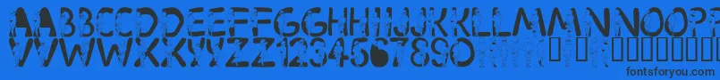 LmsVelma Font – Black Fonts on Blue Background