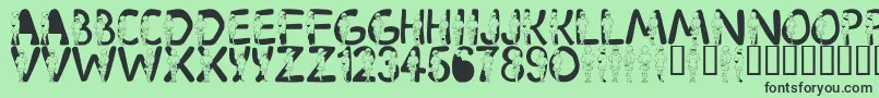 LmsVelma Font – Black Fonts on Green Background