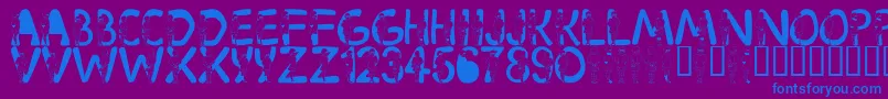 LmsVelma Font – Blue Fonts on Purple Background