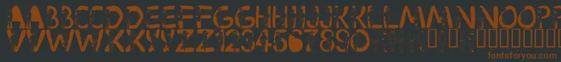 Шрифт LmsVelma – коричневые шрифты на чёрном фоне