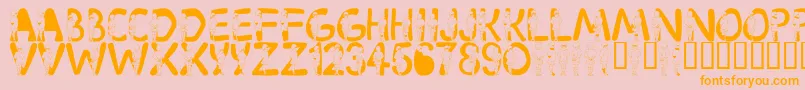 LmsVelma Font – Orange Fonts on Pink Background