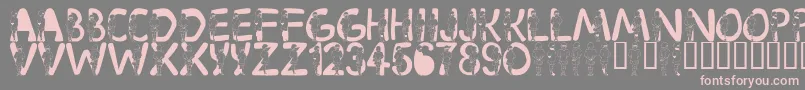 LmsVelma Font – Pink Fonts on Gray Background