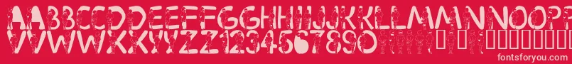 LmsVelma Font – Pink Fonts on Red Background