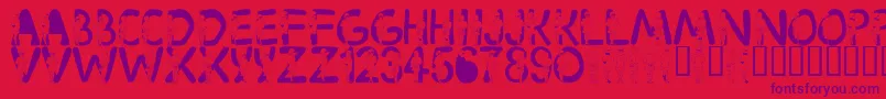 LmsVelma Font – Purple Fonts on Red Background