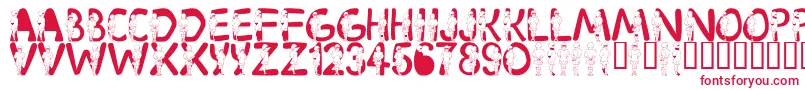 LmsVelma Font – Red Fonts on White Background