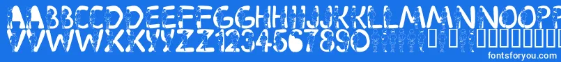 LmsVelma Font – White Fonts on Blue Background