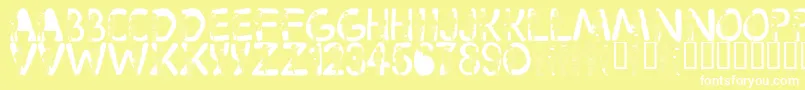 LmsVelma Font – White Fonts on Yellow Background