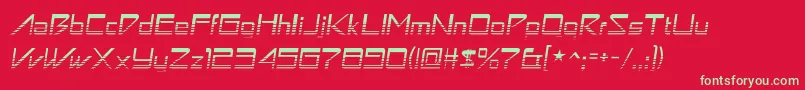 Astronbv1 Font – Green Fonts on Red Background