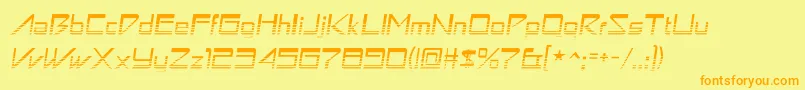 Astronbv1 Font – Orange Fonts on Yellow Background