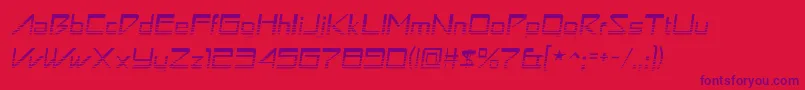 Astronbv1-Schriftart – Violette Schriften auf rotem Hintergrund