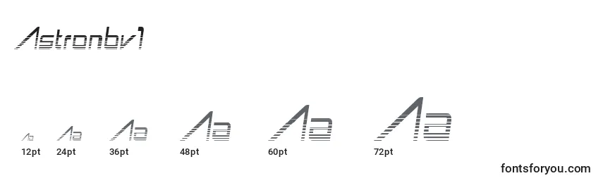 Размеры шрифта Astronbv1