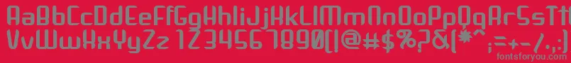 ArbekaBold Font – Gray Fonts on Red Background