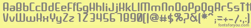 ArbekaBold Font – Gray Fonts on Yellow Background