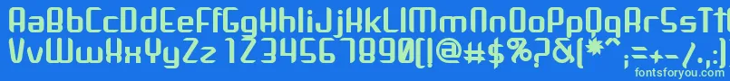 ArbekaBold Font – Green Fonts on Blue Background