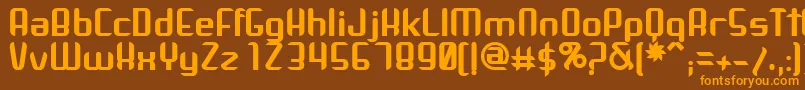 ArbekaBold Font – Orange Fonts on Brown Background