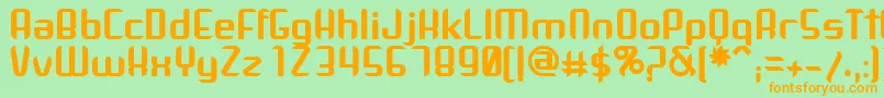 ArbekaBold Font – Orange Fonts on Green Background