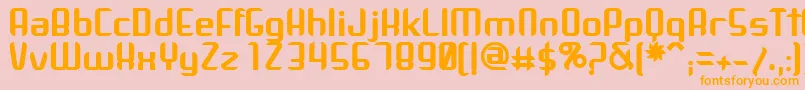 ArbekaBold Font – Orange Fonts on Pink Background