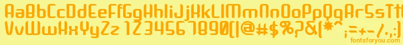 ArbekaBold Font – Orange Fonts on Yellow Background