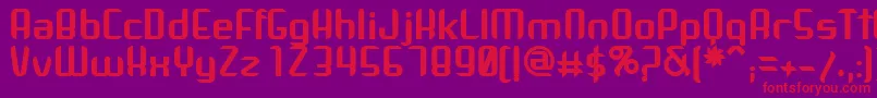 ArbekaBold Font – Red Fonts on Purple Background