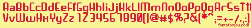 ArbekaBold Font – Red Fonts on Yellow Background