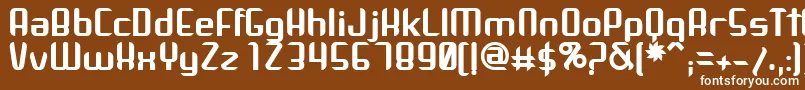 Czcionka ArbekaBold – białe czcionki na brązowym tle