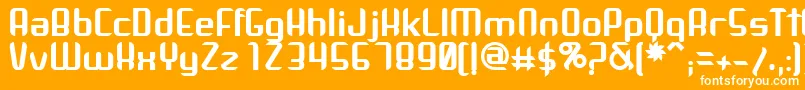 Шрифт ArbekaBold – белые шрифты на оранжевом фоне